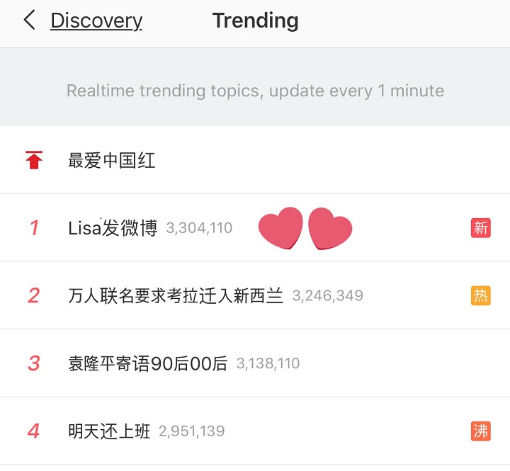 Lisa BLACKPINK Bikin Akun Weibo, Langsung Buat Kehebohan dengan Postingan Ini