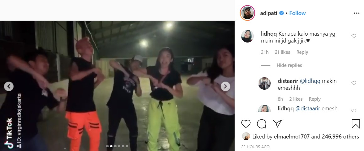 Adipati Dolken Sukses Bikin Netizen Gemas Saat Perdana Main Tik Tok