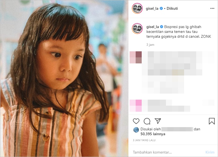 Gisella Anastasia Pamer Eskpresi Gempi