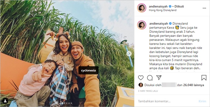 Andien dan Keluarga Liburan di Disneyland Hong Kong