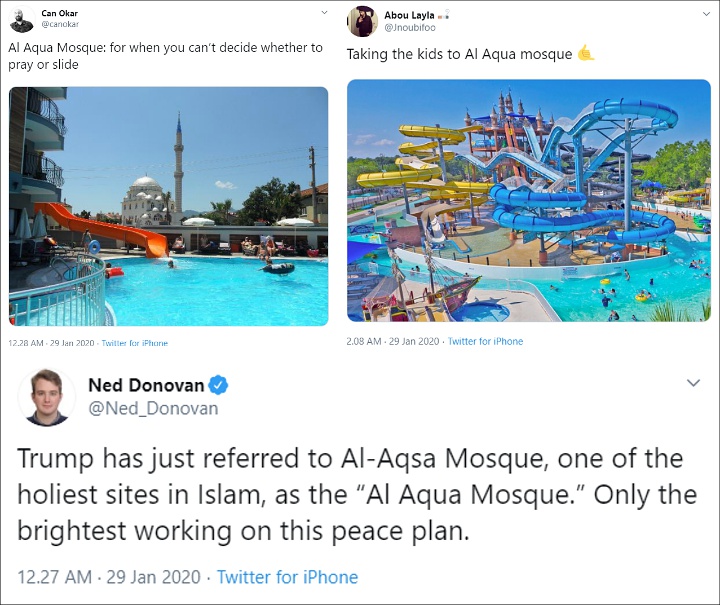 Trump \'Kepleset\' Sebut Masjid Al-Aqsa Jadi \'Al-Aqua\', Jadi Bahan Meme Netizen