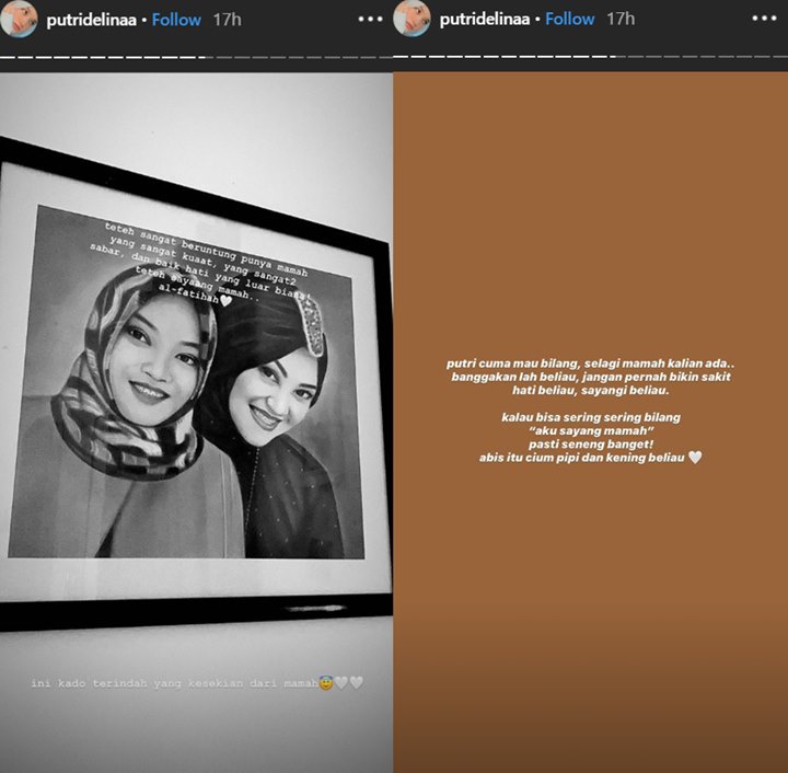 Putri Delina Kenang Kado Terindah Dari Almarhumah Lina Hinga Momen Potong Rambut Bersama
