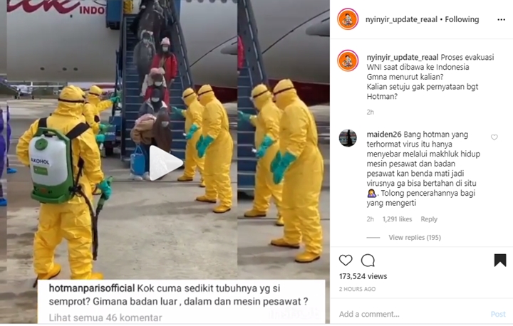 Hotman Paris Dinyinyir Netizen Usai Komplain Cara Sterilkan WNI dari Wuhan