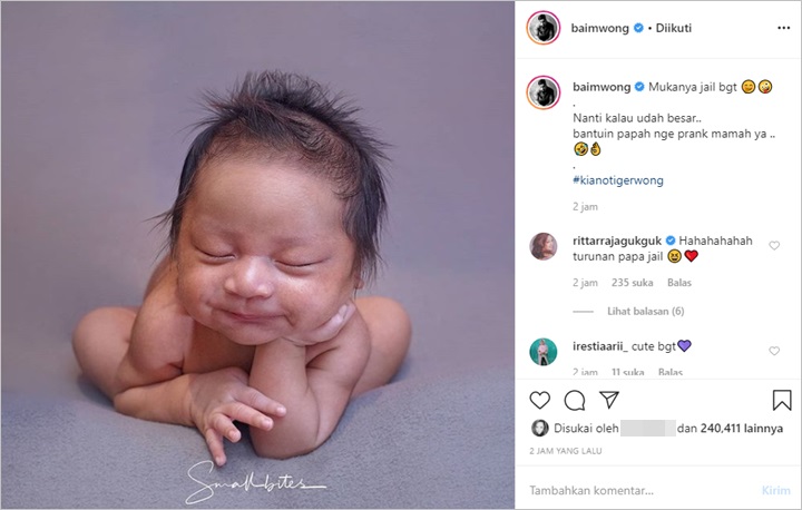 Baim Wong Pamer Potret Bayi Kiano Yang Menggemaskan