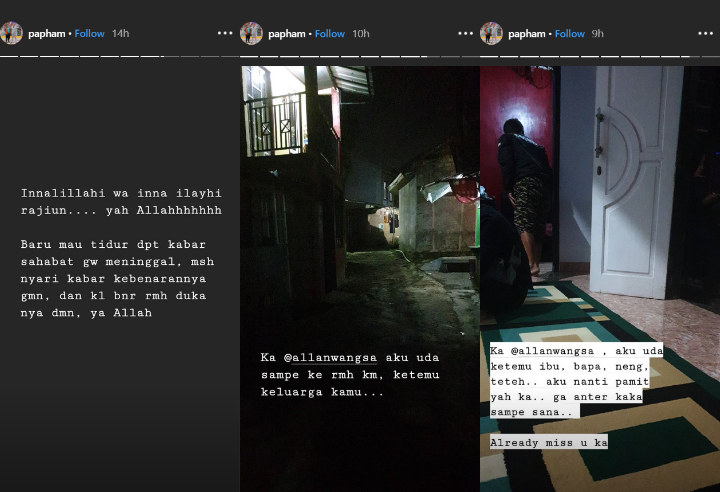 Sempat Kunjungi Rumah Duka, Papham Ungkap Motto Hidup Almarhum Allan Wangsa