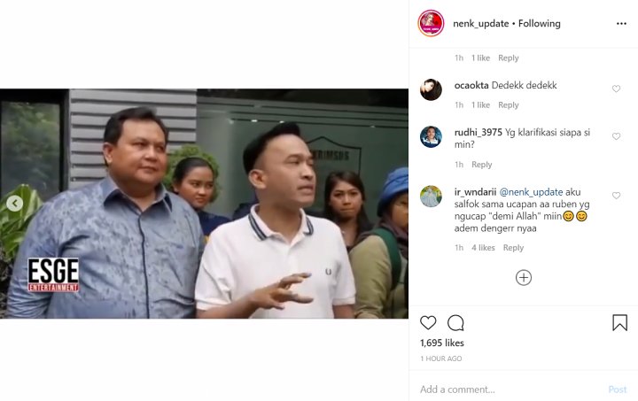 Ruben Onsu Beri Klarifikasi, Ucapan ‘Demi Allah’ Jadi Sorotan Hingga Bikin Adem