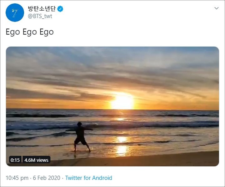 BTS Posting Video Cowok Misterius Gila-Gilaan Joget \'Ego\' di Pantai, Siapa?
