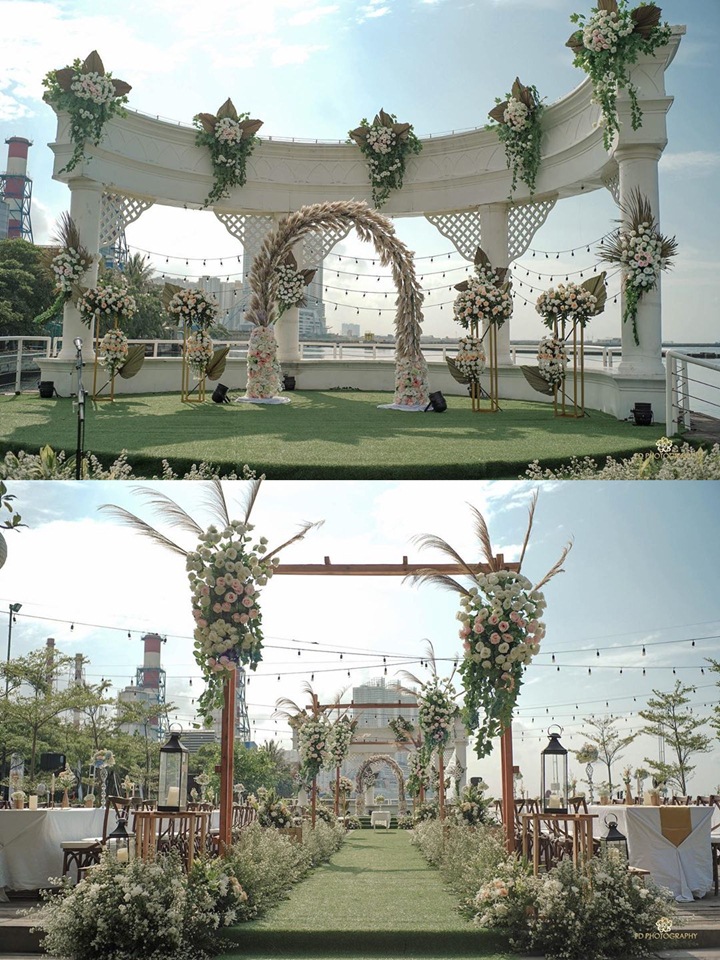 Lokasi Lamaran Caesar Hito dan Felicya Angelista Yang Cantik Serba Putih