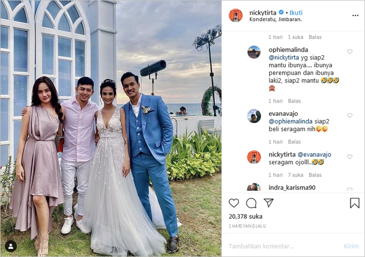 Nicky Tirta Gandeng Cewek Cantik di Resepsi Pernikahan Vanessa Angel, Salting Saat Digoda Nyusul Nikah