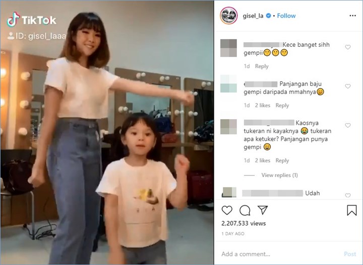 Kaos Gisella Anastasia Disebut Tertukar Dengan Gempi Saat Bagikan Video Ini
