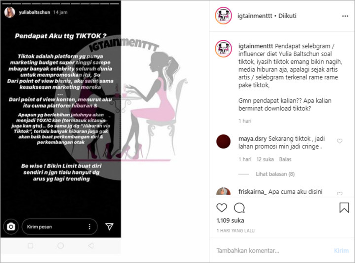 Yulia Baltschun Soal Maraknya TikTok di Kalangan Artis