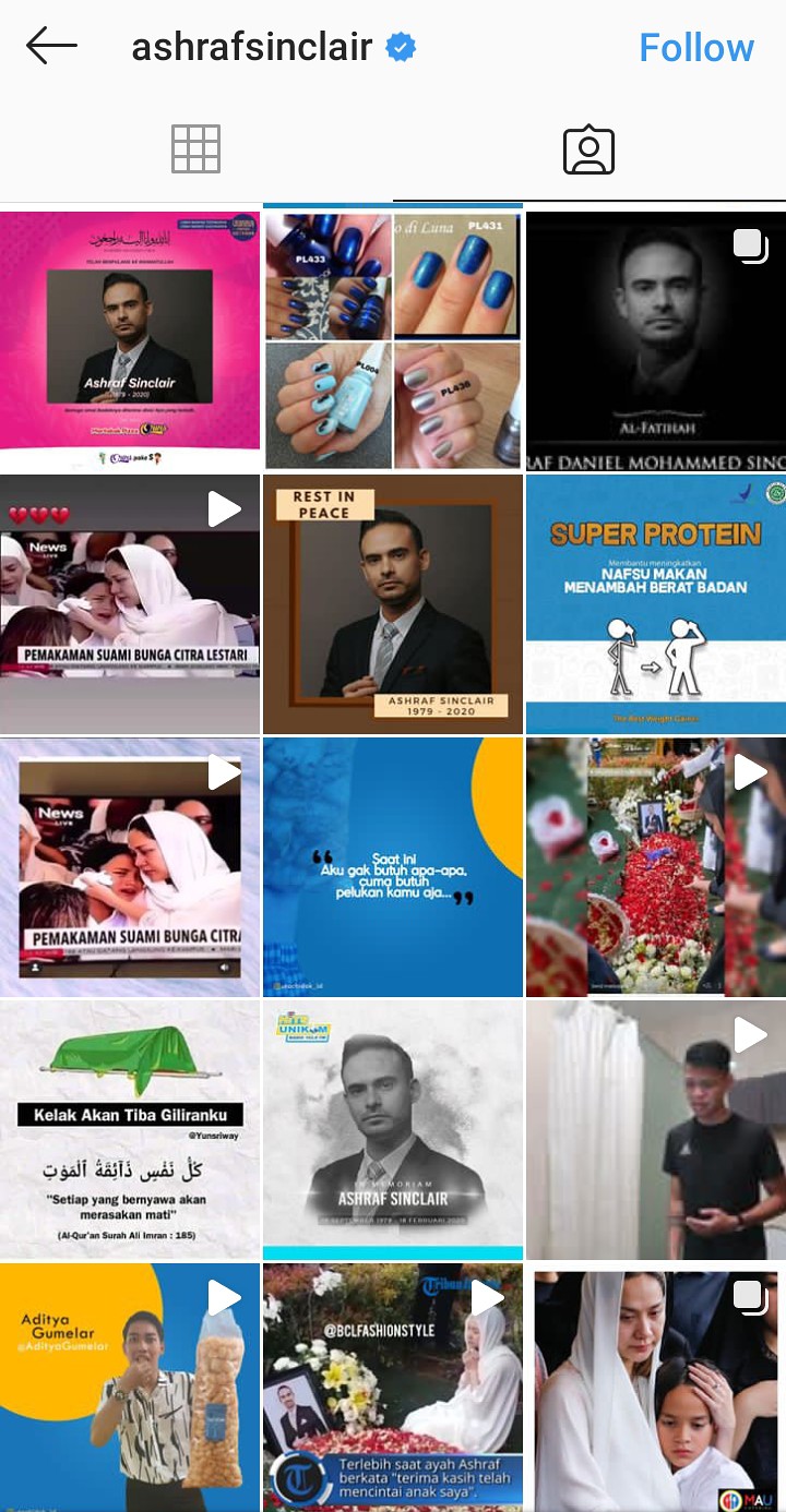 Usai Jadi Trending, Akun Instagram Ashraf Sinclair Malah Ramai Ditandai Untuk Kepentingan Dagang