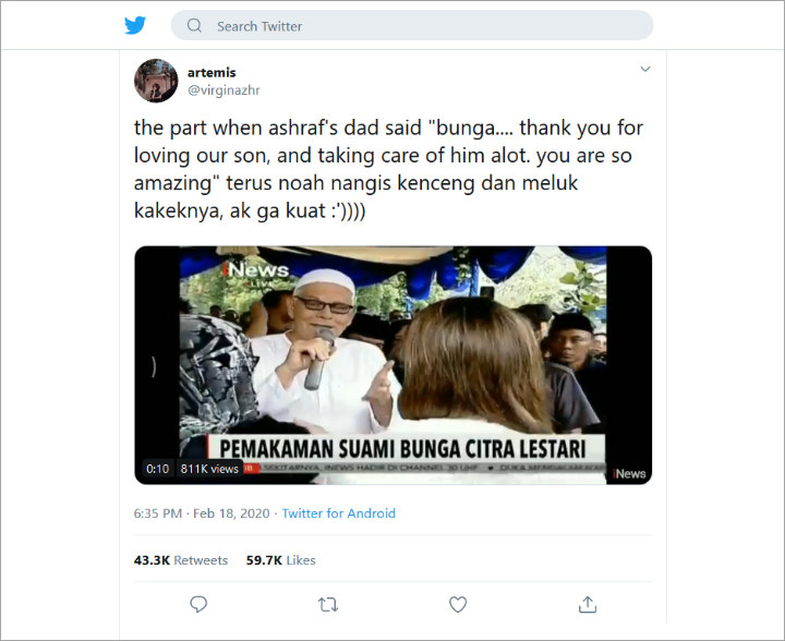 Ayah Ashraf Sinclair Ucapkan Terima Kasih pada BCL, Reaksi Noah Bikin Trenyuh