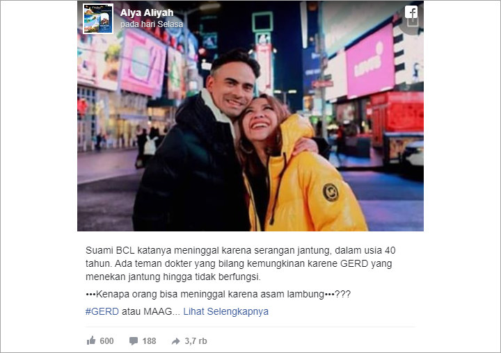 Teori Ashraf Meninggal Karena GERD