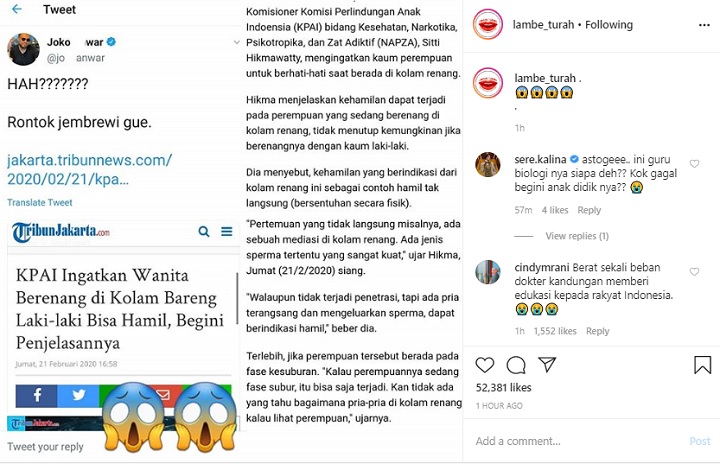 Reaksi Joko Anwar Soal KPAI yang Peringatkan Wanita Tak Berenang Bareng Pria Karena Bisa Hamil