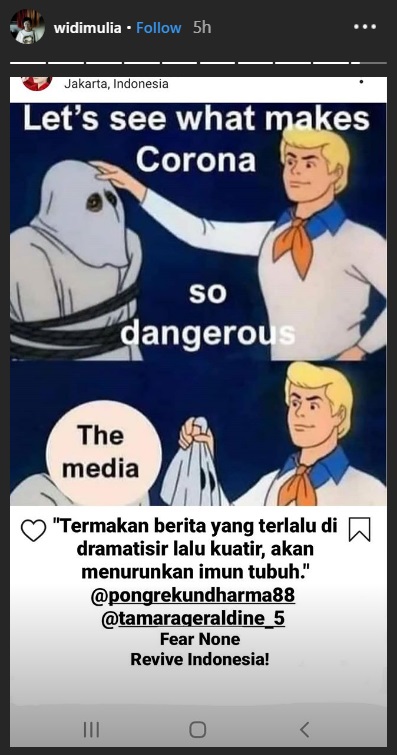 Virus Corona Merebak, Widi Be3 Sarankan Warga Tidak Panik