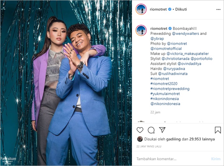 Reza Arap Oktovian dan Istri Foto Prewedding