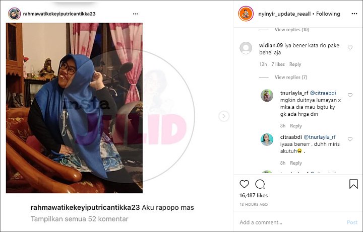 Rahmawati Kekeyi Nyengir