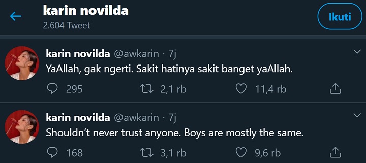 Awkarin Nyesel Percaya Lelaki dan Ngaku Sakit Hati, Putus dari Sabian?