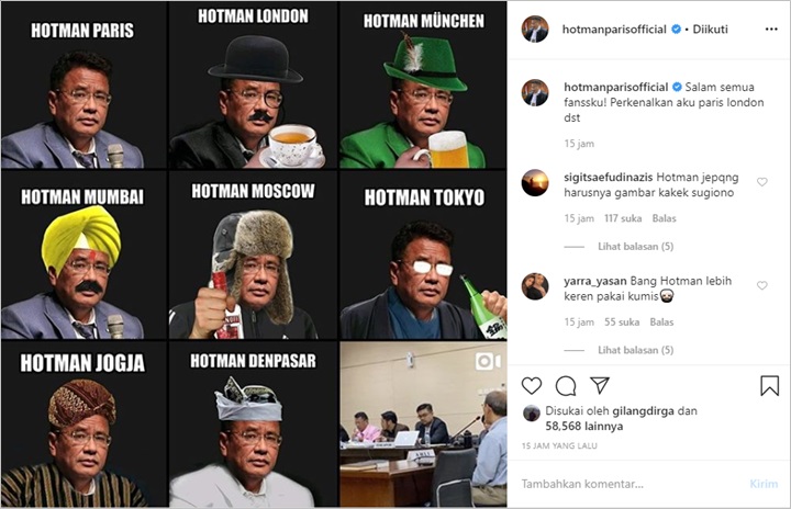 HOtman Paris Berubah Jadi Meme Twitter Kocak