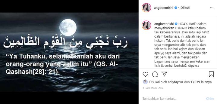 Angbeen Rishi Terima Perlakuan Tak Pantas dari Ibunda?