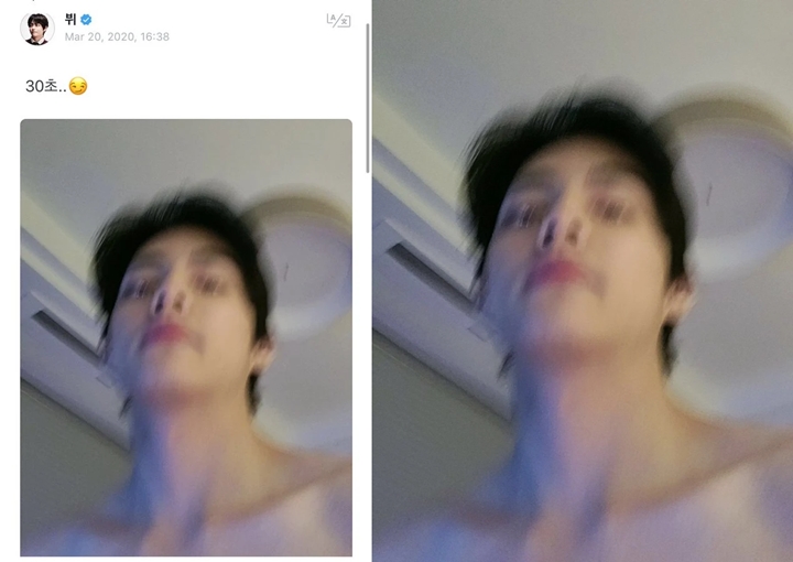 V BTS Posting Foto Telanjang Tapi Buru-Buru Dihapus 1