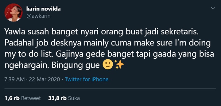 Ngeluh Kesulitan Cari Sekretaris, Awkarin Malah Diminta Introspeksi Diri