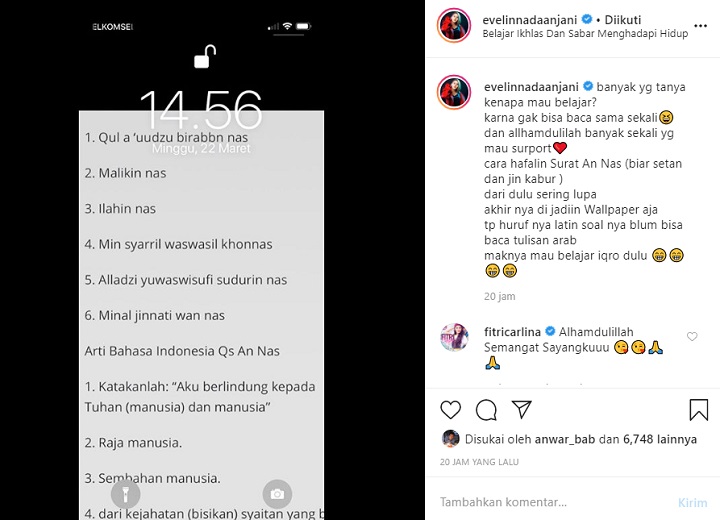 Evelin Nada Anjani Tak Malu Belajar Iqro dan Hapalan Surat Pendek Meski Sudah Dewasa