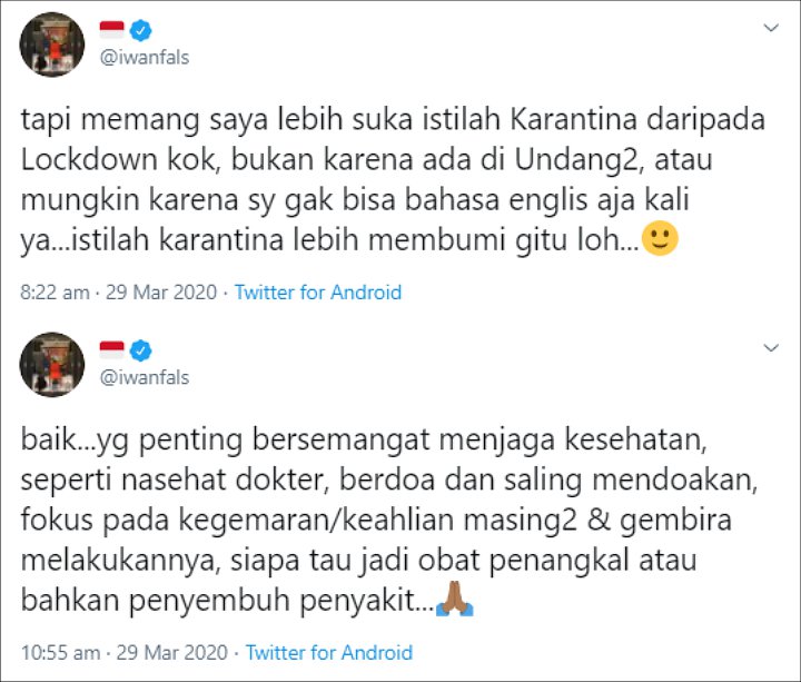 Iwan Fals Lebih Suka Kata \'Karantina\' Dibandingkan \'Lockdown\', Ini Alasannya