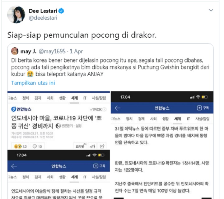 Dewi Lestari Nantikan Kehadiran Pocong di Drama Korea