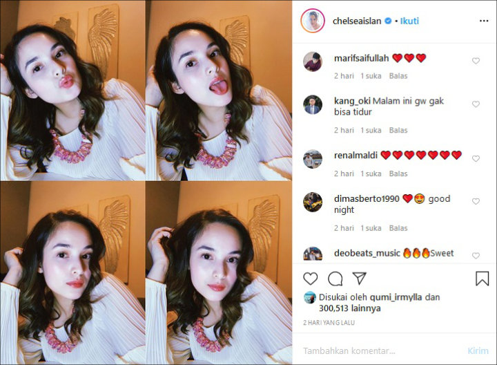 Ucapkan Selamat Malam dan Mimpi Indah, Chelsea Islan Buat Netizen Gagal Fokus
