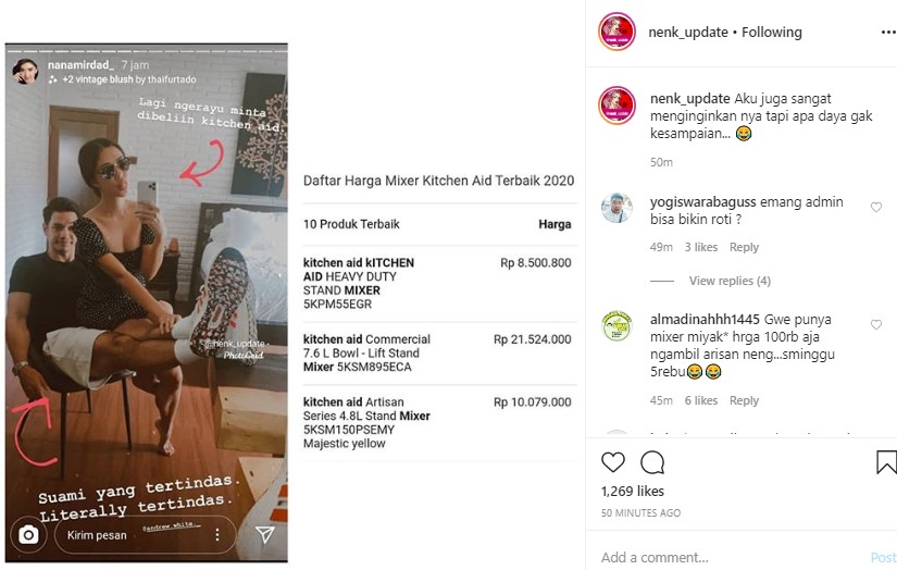 Nana Mirdad Sebut Suaminya Tertindas Karena Permintaannya Yang Satu Ini