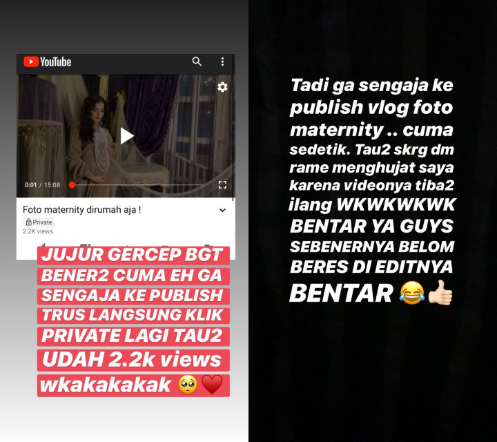 Tak Sengaja Publish, Tasya Farasya Dihujat Gara-gara Vlog Foto Maternity
