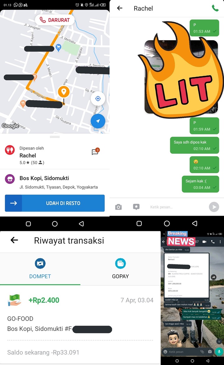 Dikira Kena Zonk Order Fiktif, Driver Ojol Ini Justru Dapat Rezeki Nomplok di Tengah Wabah Corona