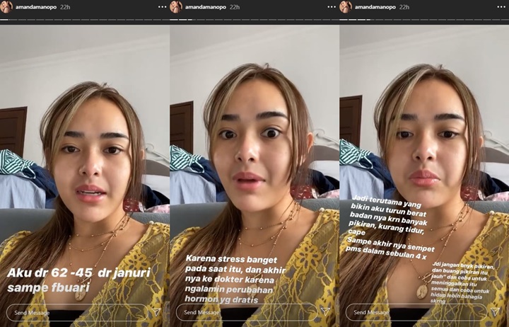 Amanda Manopo Beber Alasan Berat Badan Turun Hingga 45 Kilogram Gara-gara Masalah Ini