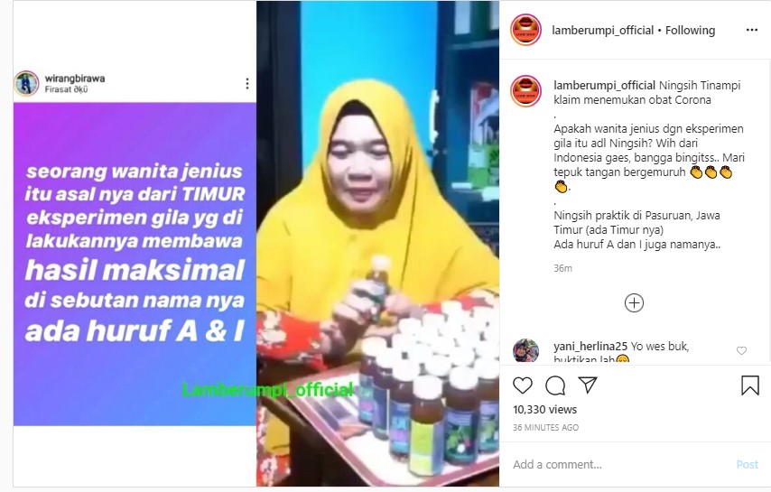 Ningsih Tinampi Klaim Penemu Obat Corona, Disebut-Sebut Sesuai Dengan Ramalan Wirang Birawa