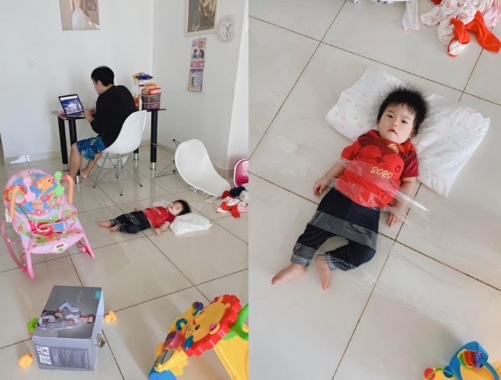 Ogah Diganggu Saat \'Work From Home\', Ayah di Thailand Rekatkan Putrinya di Lantai