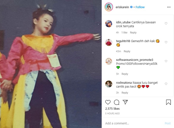 Eriska Rein Bikin Gemas Saat Pamer Foto Masa Kecil Untuk Sambut Hari Kartini