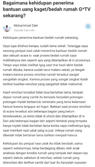 Hasil Renovasi Tak Maksimal, \'Bedah Rumah\' GTV Disebut Manfaatkan Orang Miskin Sebagai Konten