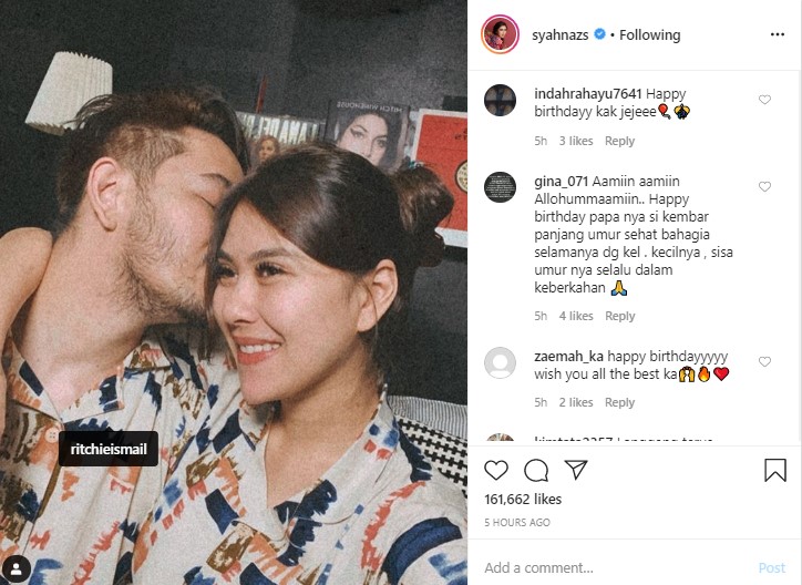 Sehari Pasca Anniversary Pernikahan, Syahnaz Sadiqah Sambut Ulang Tahun Jeje Govinda