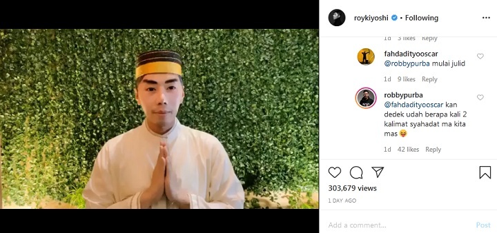 Roy Kiyoshi Beri Ucapan Ramadan, Robby Purba Singgung 2 Kalimat Syahadat