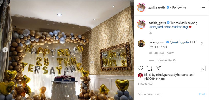 Zaskia Gotik Dapat Kejutan Ultah Romantis dari Suami, Usia Jadi Perdebatan