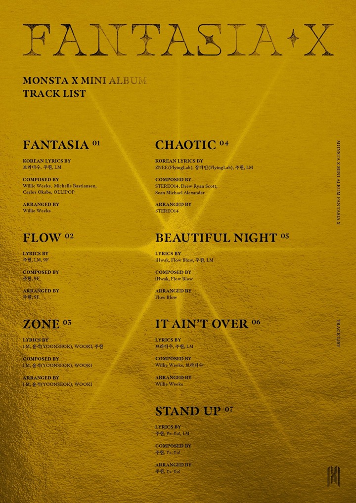 Monsta X Ungkap Tracklist Dalam Album Comeback \'FANTASIA X\', Semua Liriknya Ditulis Member Ini