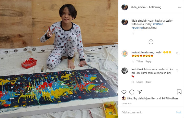 Tak Banyak yang Tahu, Noah Putra BCL dan Ashraf Sinclair Ternyata Jago Melukis