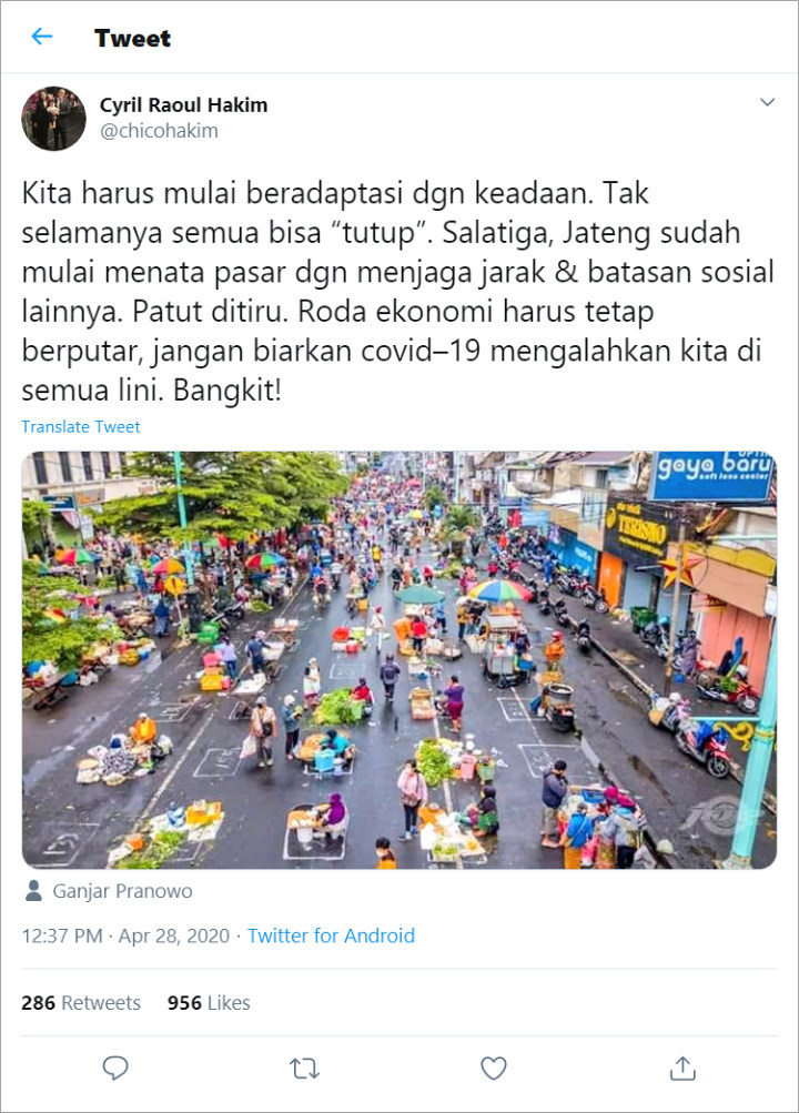 Pasar Salatiga Terapkan Social Distancing, Potret Cantik Bak Pelangi Jadi Viral-2