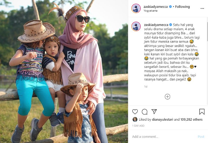  Zaskia Adya Mecca Ungkap Kebiasaan Setiap Malam, Tangan dan Kakinya Jadi Rebutan 4 Anaknya