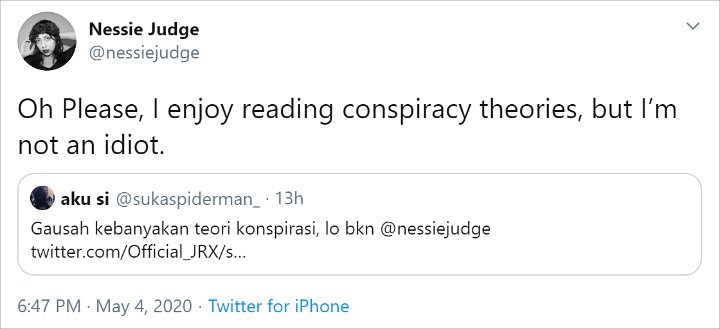 Jerinx SID Ngotot COVID-19 adalah Konspirasi BG, Nessie Judge Beri Komentar Menohok