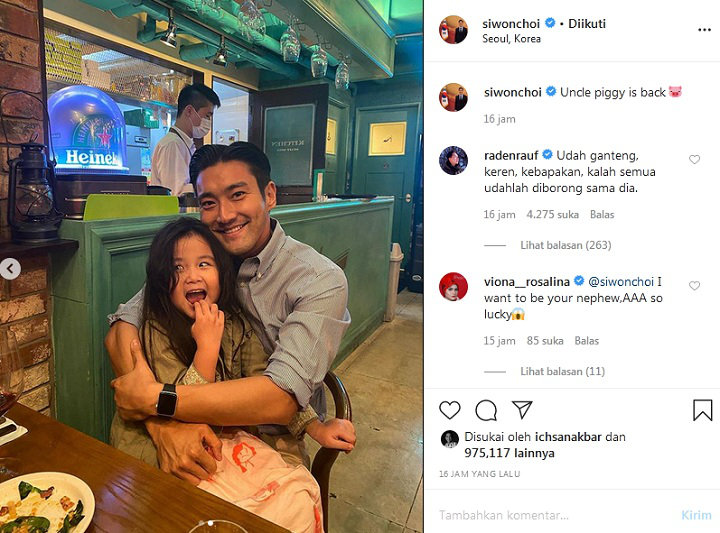 Komentar Viona di Instagram Siwon