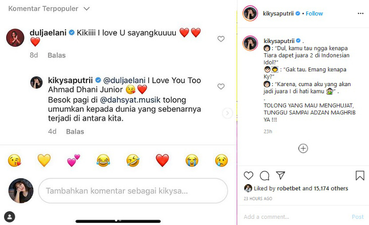 Kiky Saputri Blak-Blakan Gombali Dul Jaelani, Tiara Anugrah Beri Komentar