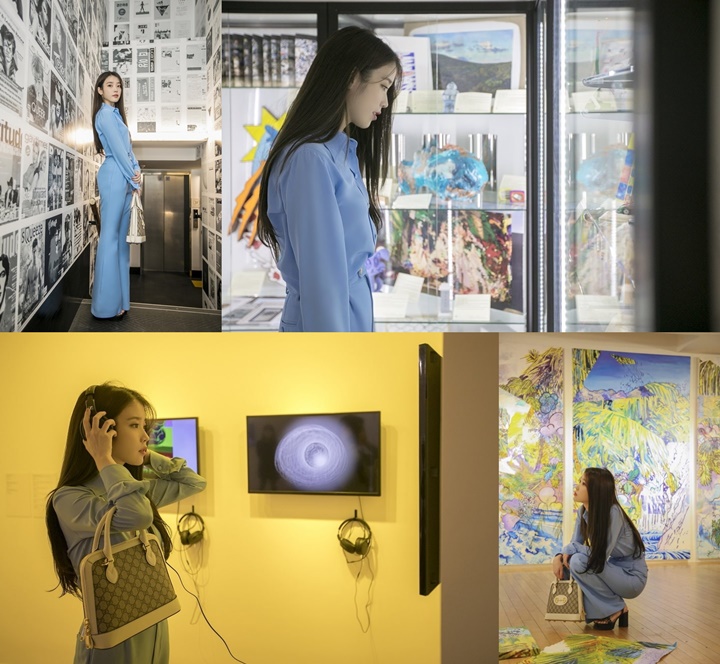 IU Foto-Foto Keren di Pameran Gucci